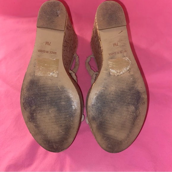 Steve Madden Tan Suede Strap Wedge Espadrille Platform Sandal High Heel 7 Women - Picture 13 of 16